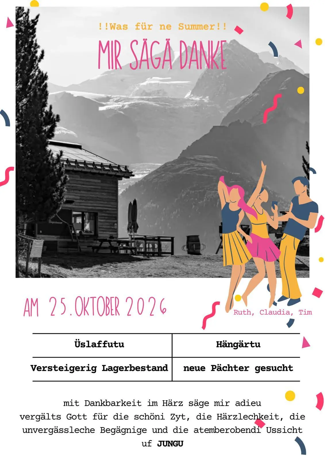 Ruth Thierstein, Gastgeberin Jungeralp